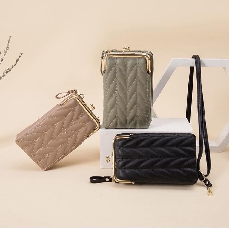 TERLARIS Tas Selempang Kulit Wanita Dompet Hp Cewek Tas Multifungsi Mini Bag C268