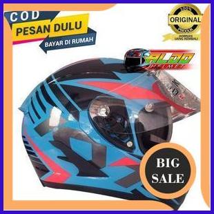 tools kyt falcon / helm kyt falcon fr RADIANT SKY BLUE FUXIA / helm full face sni 140ZZ3