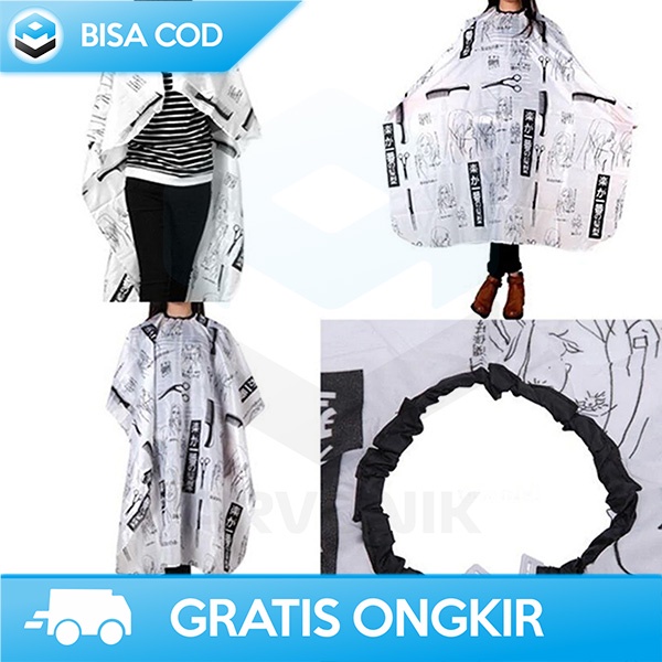 APRON KIP SALON DESAIN KEREN JUBAH BARBERSHOP PANGKAS RAMBUT TAFFHOME