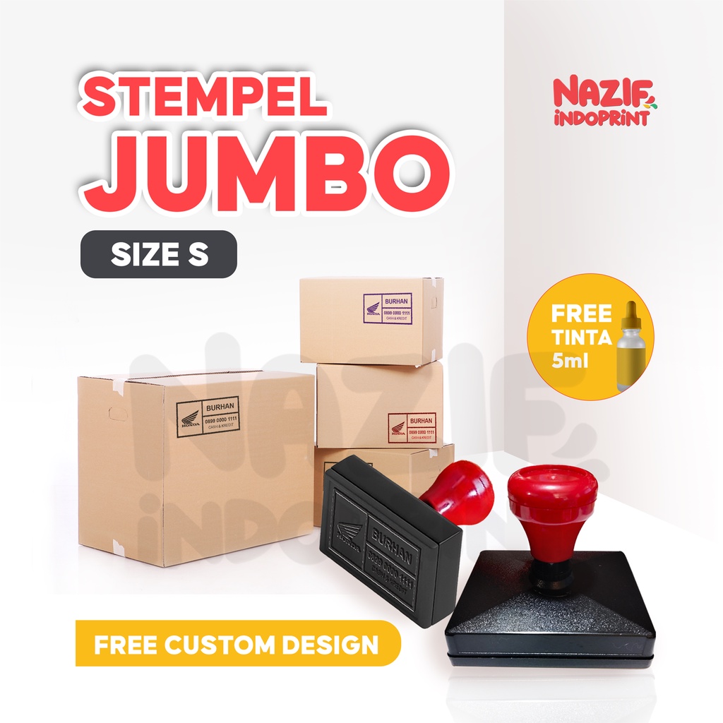 

Stempel Ukuran JUMBO SIZE S, Stempel Custom Ukuran KOTAK/BULAT/OVAL, Stempel Perusahaan, Stempel Video Unboxing |FREE DESIGN|