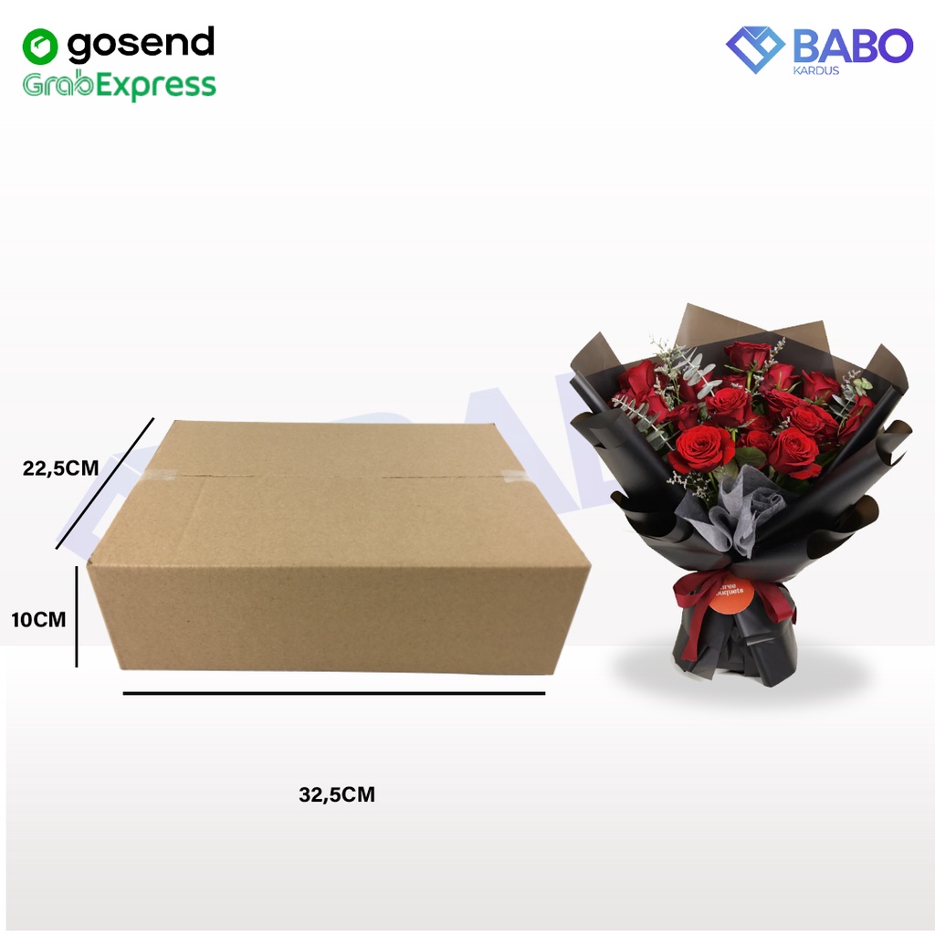 

KARDUS|KOTAK|KARTON|PACKAGING 32,5x22,5x10 cm MURAH - Kardus Buket Bunga - Kardus Tas Laptop Kardus Bucket Wisuda (Kardus 32.5 x 22.5 x 10 cm)