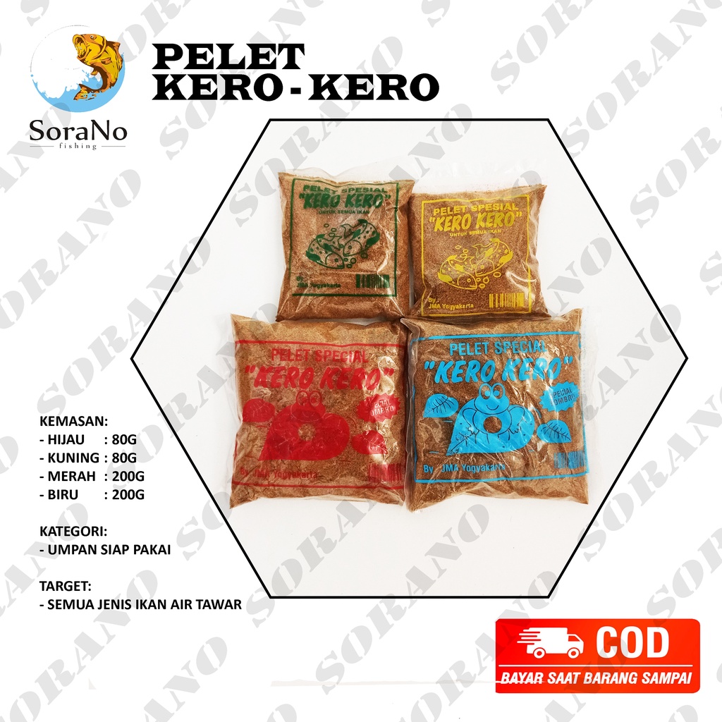 UMPAN PELET PANCING KERO KERO MERAH BIRU HIJAU KUNING SEMUA JENIS IKAN