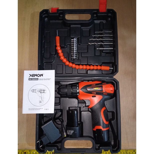 BOR CORDLESS 12 VOLT XENON XN-CDD505 2 BATEREI - BOR BATEREI - BOR CHARGE - BOR CAS