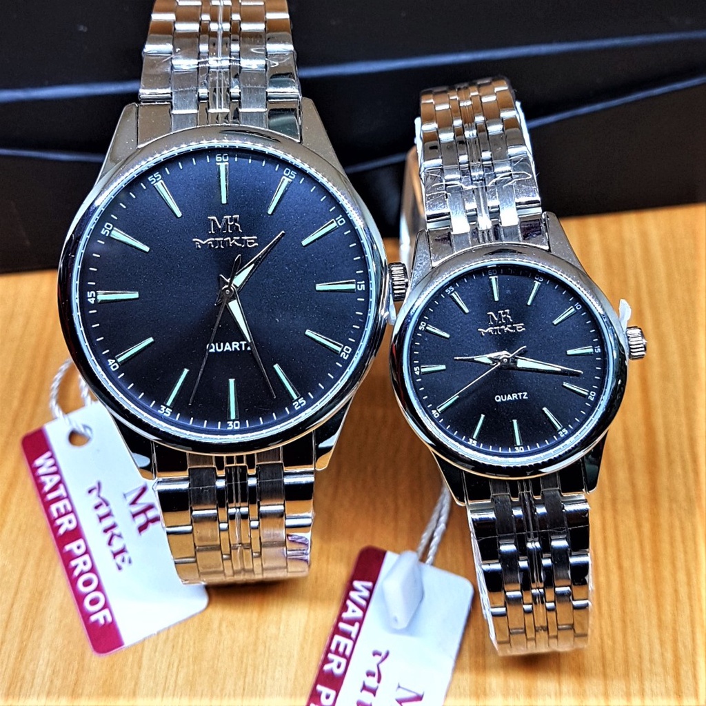 jam tangan original mike 8387 couple pasangan - tali rantai bisa ambil satuan