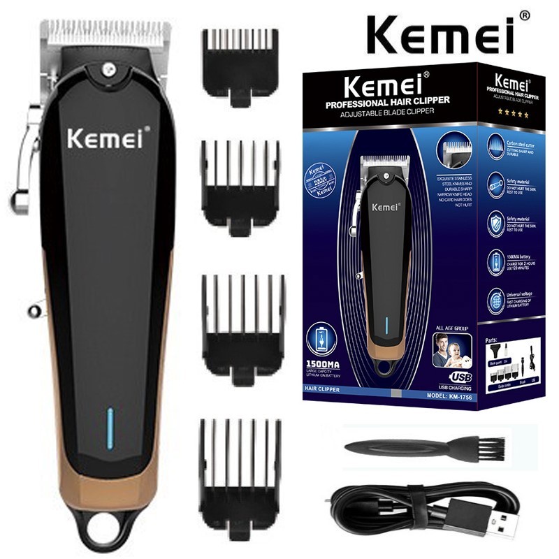 KEMEI KM-1756 ALAT CUKUR RAMBUT PROFESIONAL HAIR CLIPPER BERGARANSI