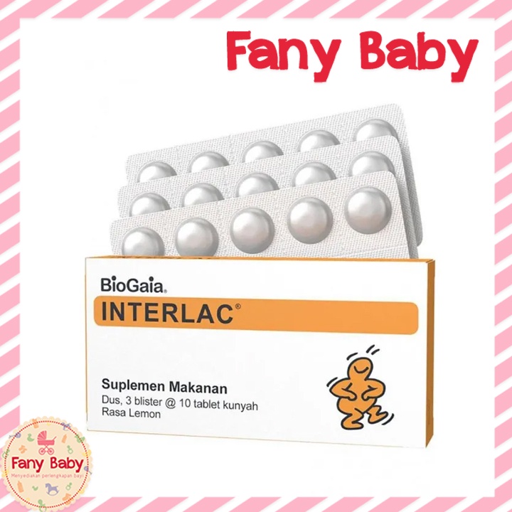 BIOGAIA INTERLAC TABLET STRAWBERRY &amp; LEMON ISI 1PCS