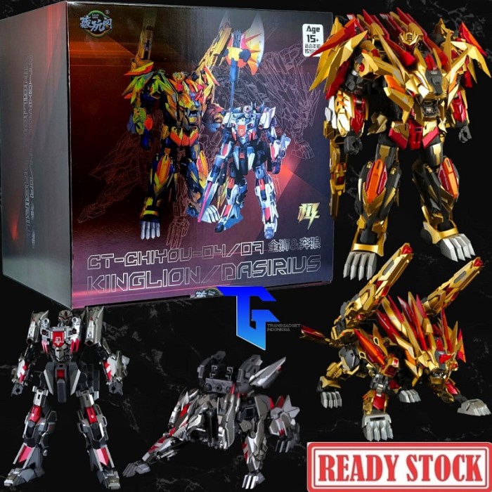 Terlaris Cang Toys Chiyou Ct-04 Kinglion + Ct-07 Dasirius - Predaking Razorclaw