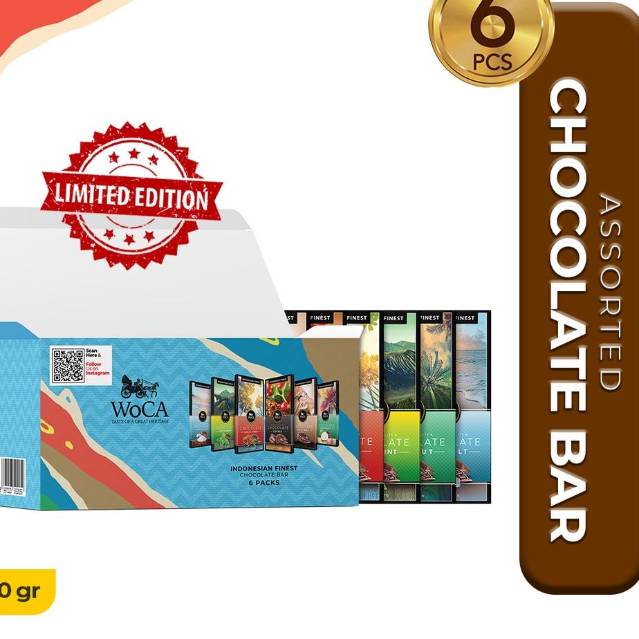 

➧ WoCA Cokelat Mix Assorted Premium Chocolate Bar 6x40 gram ✿