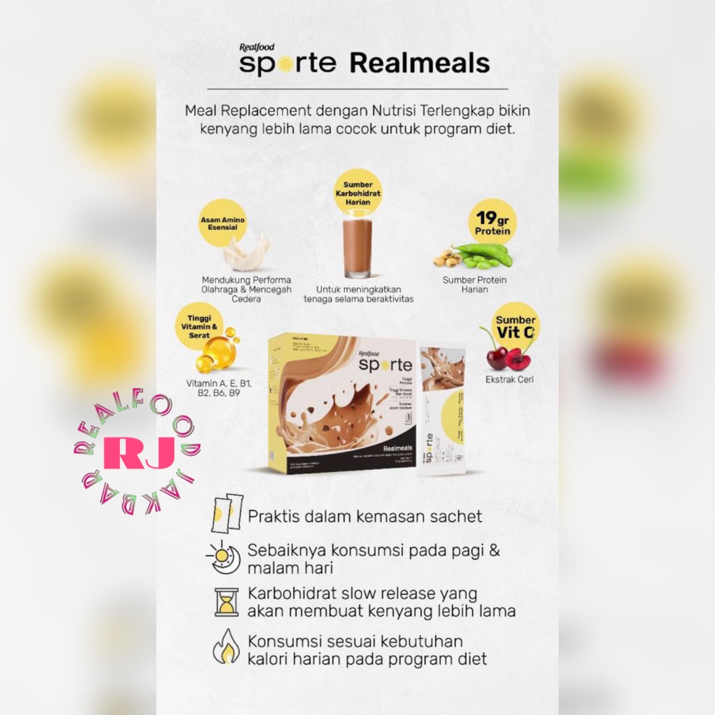 

RB Realfood Sporte Realmeals Cokelat Sereal Protein Birds Nest by Realfood