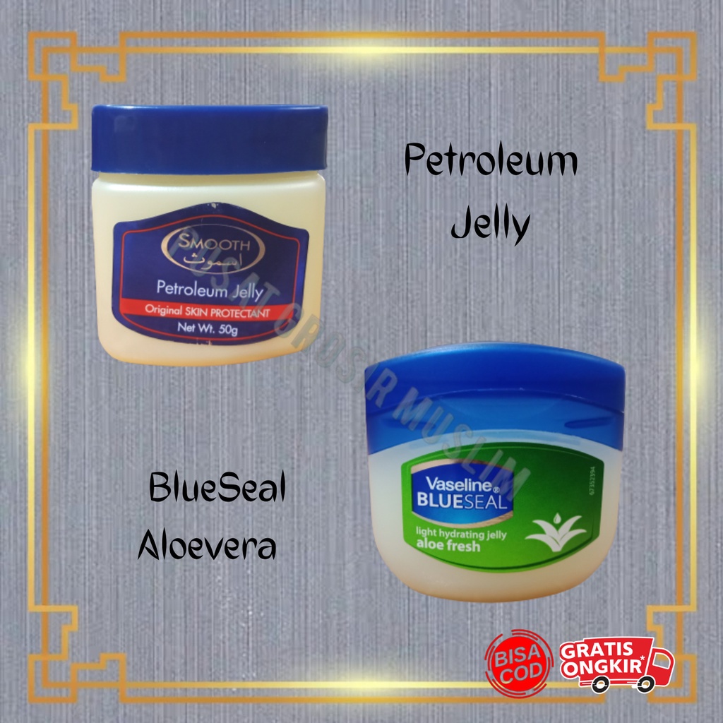 (ALL) Promo Vaseline BlueSeal Aloevera dan Vaseline Smooth Petroleum Jelly 50 ML