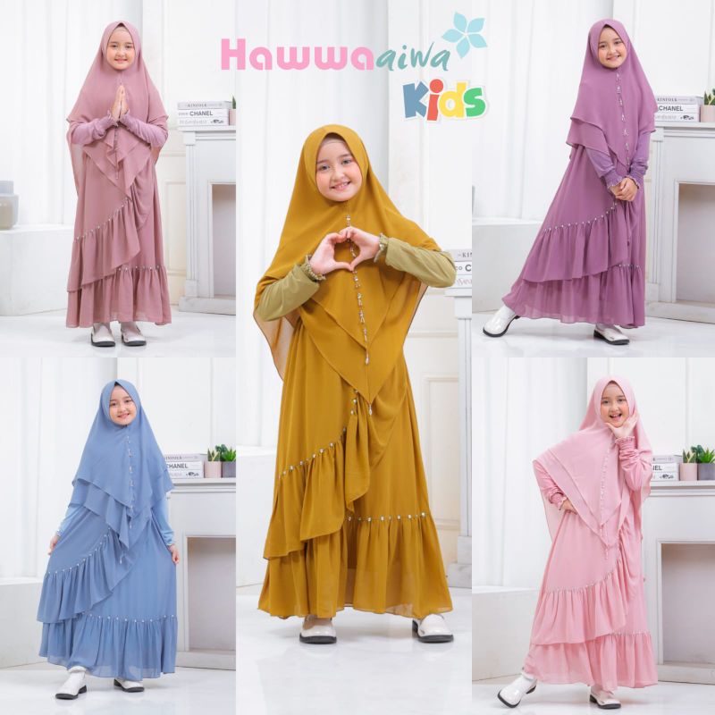 Ameena syari Gamis anak original hawwa aiwa