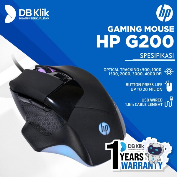 Mouse Gaming HP G200