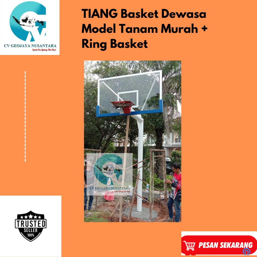 TIANG Basket Dewasa Model Tanam Murah + Ring Basket
