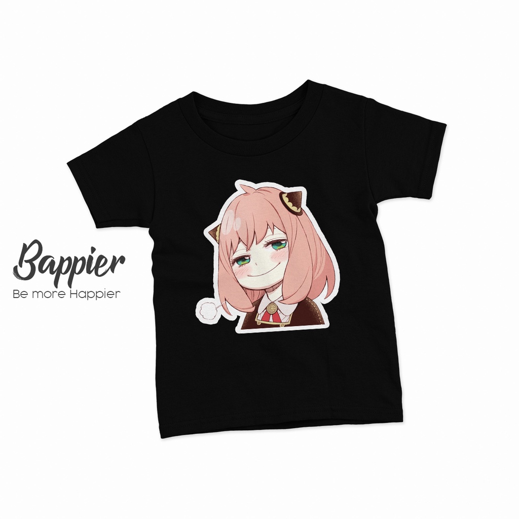 Bappier Kaos Anya Spy x Family Silly Awful Smile Baju Distro Desain Kartun Anime Anak Lucu Unik Umur