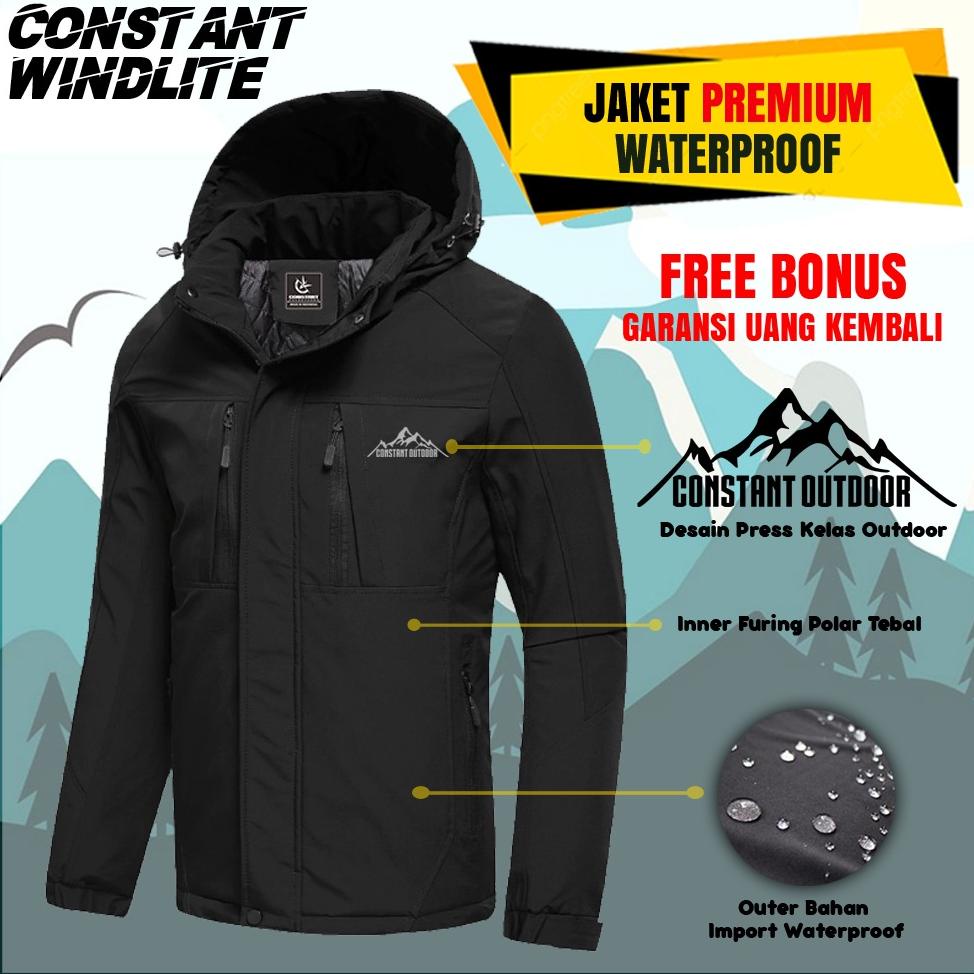 JAKET GUNUNG PRIA OUTDOOR WATERPROOF ANTI AIR ORIGINAL CONSTANT