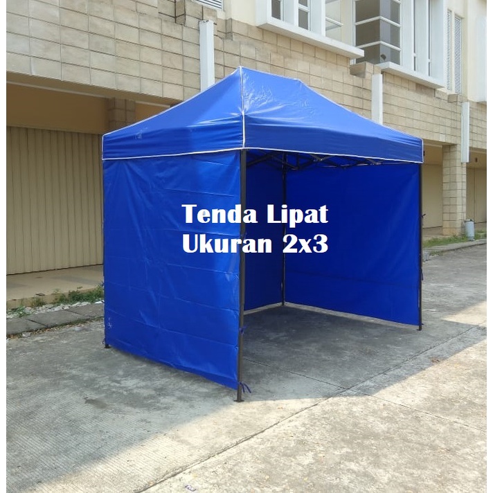 Tenda Lipat 2x3 Lengkap Dinding Polos 3 Sisi