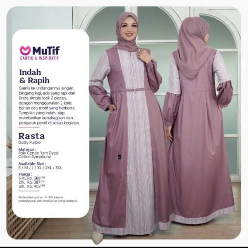 NEW ARRIVAL GAMIS MUTIF RASTA DUSTY PURPLE/GAMIS MUTIF REMAJA TERBARU