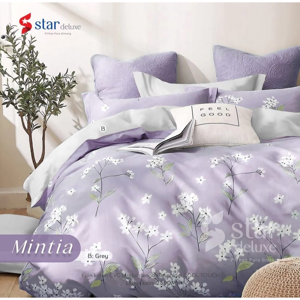 Sprei KATUN POLOS ESRA STAR BEVERLY Free Karet Anti Geser Premium Ukuran Size 120x200 160x200 180x200 200x200 90x200 100x200