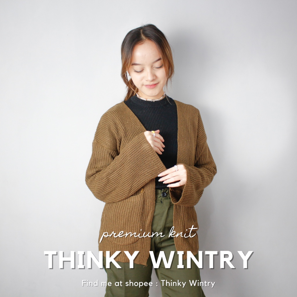 RAJUT KOREA JUMBO PANJANG CROP KEKINIAN OVERSIZE KOREAN STYLE KARDIGAN PANJANG WANITA KOREA FASHION 