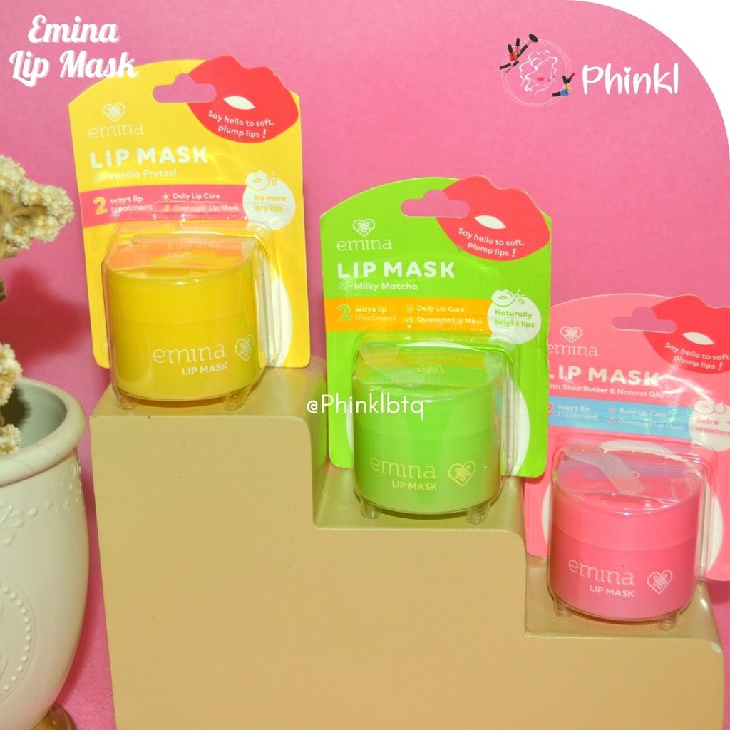 `ღ´ PHINKL `ღ´ ╰☆☆ 𝔢мιℕά ☆☆╮ emina lip mask masker bibir lembut pelembab lips kering pecah