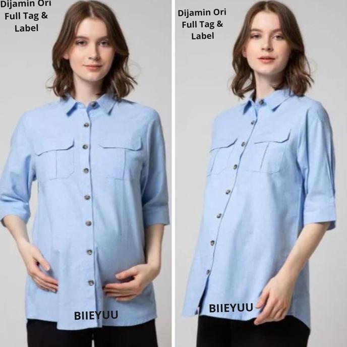 Baju Hamil Kerja St. Yves Mom Kemeja Babydoll/Baju Menyusui St. Yves