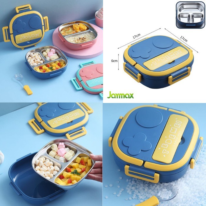Barangunik2021 -Kotak Makan Anak TEDEMEI Stainless 304 / Kids Lunch Box Set Premium
