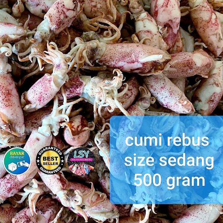 

► ikan asin Cumi rebus/ sotong rebus size sedang 500gr ⅎ