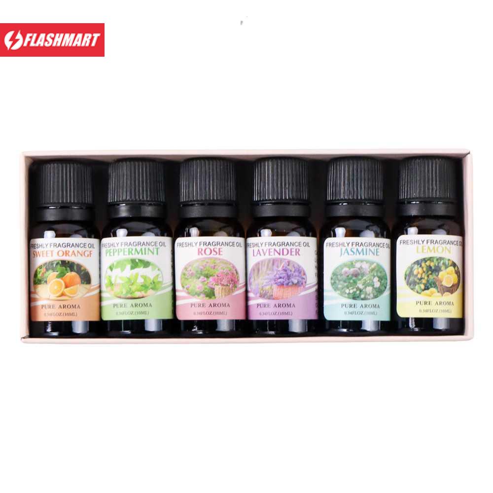 Flashmart HUMI Pure Aroma Essential Oil Minyak Aromatherapy 6in1 10ml - RHJY