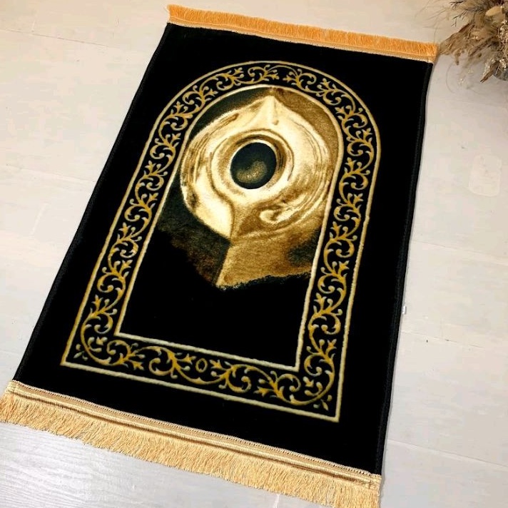 Sajadah Tebal Empuk Kiswa Sajadah Busa Turki Premium Mewah Halus