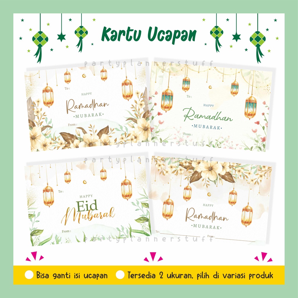Kartu ucapan idul fitri / kartu hampers lebaran / kartu ucapan eid al-fitr / kartu ucapan ramadhan k