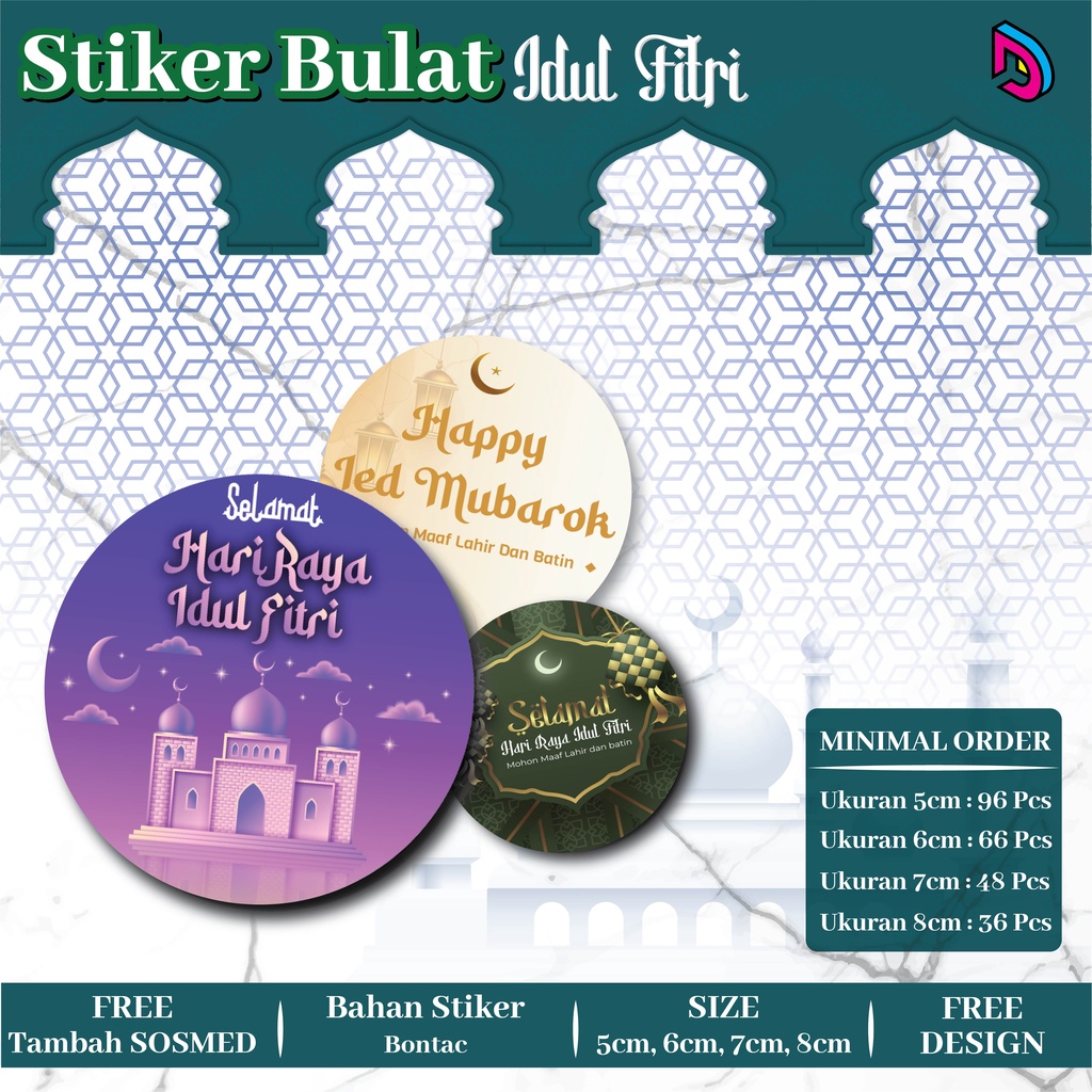 

STIKER LEBARAN | STIKER BULAT IDUL FITRI | STIKER CUSTOM