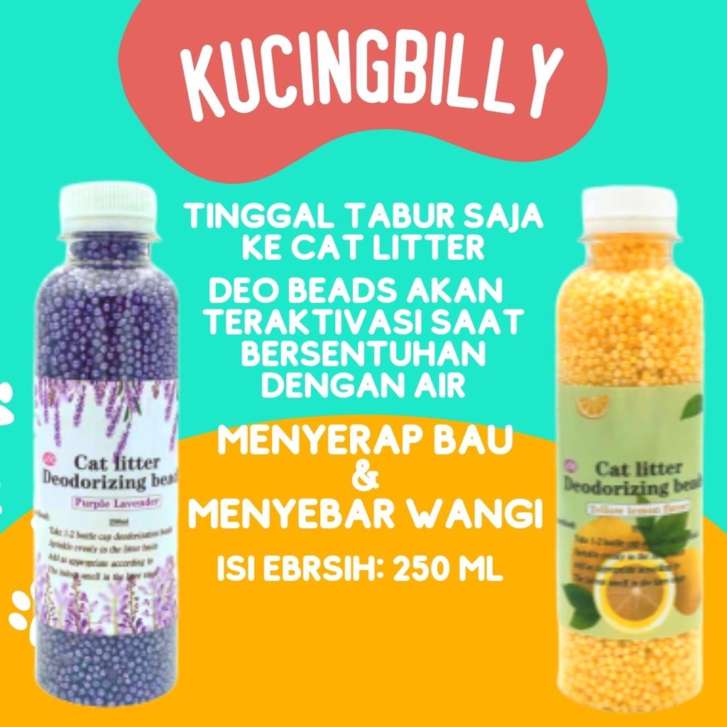 Pewangi pasir kucing Cat litter deodorizer 250gr