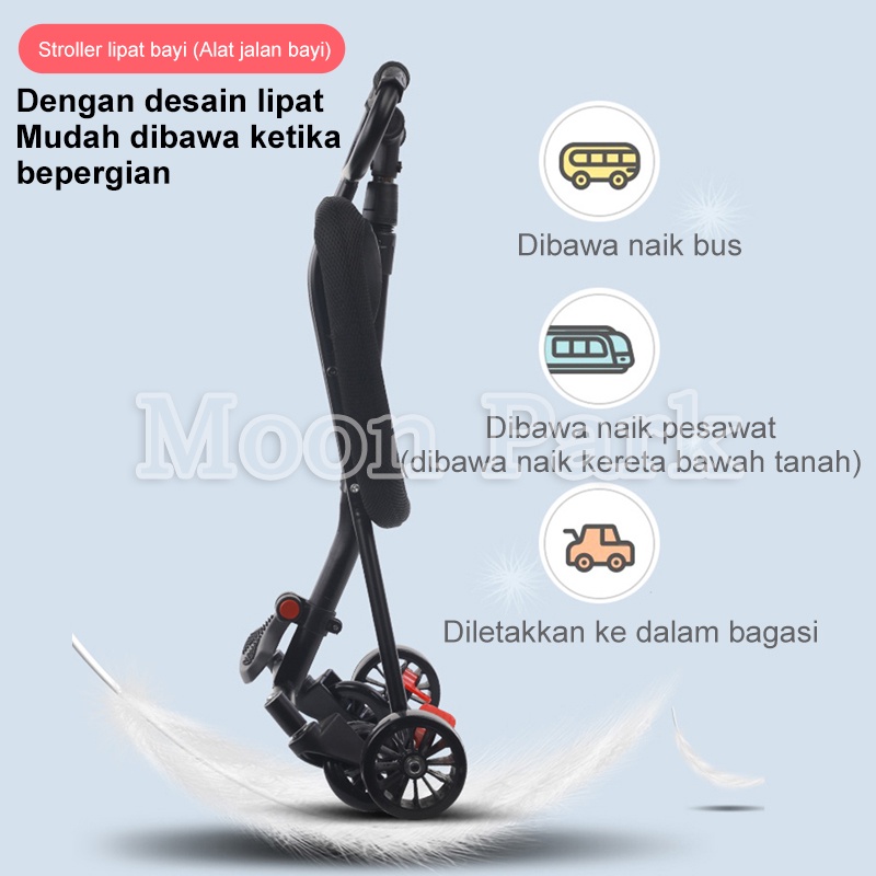 stroller baby lipat stroler bayi lipat kereta dorong bayi lipat/kereta dorong naungan lipat kereta dorong teduh yang bisa dilipat kereta bayi kereta dorong bayi Baby Stroller Kereta Bayi 2-Way Travel With Umbrella Lightweight Foldable Stroller for Baby