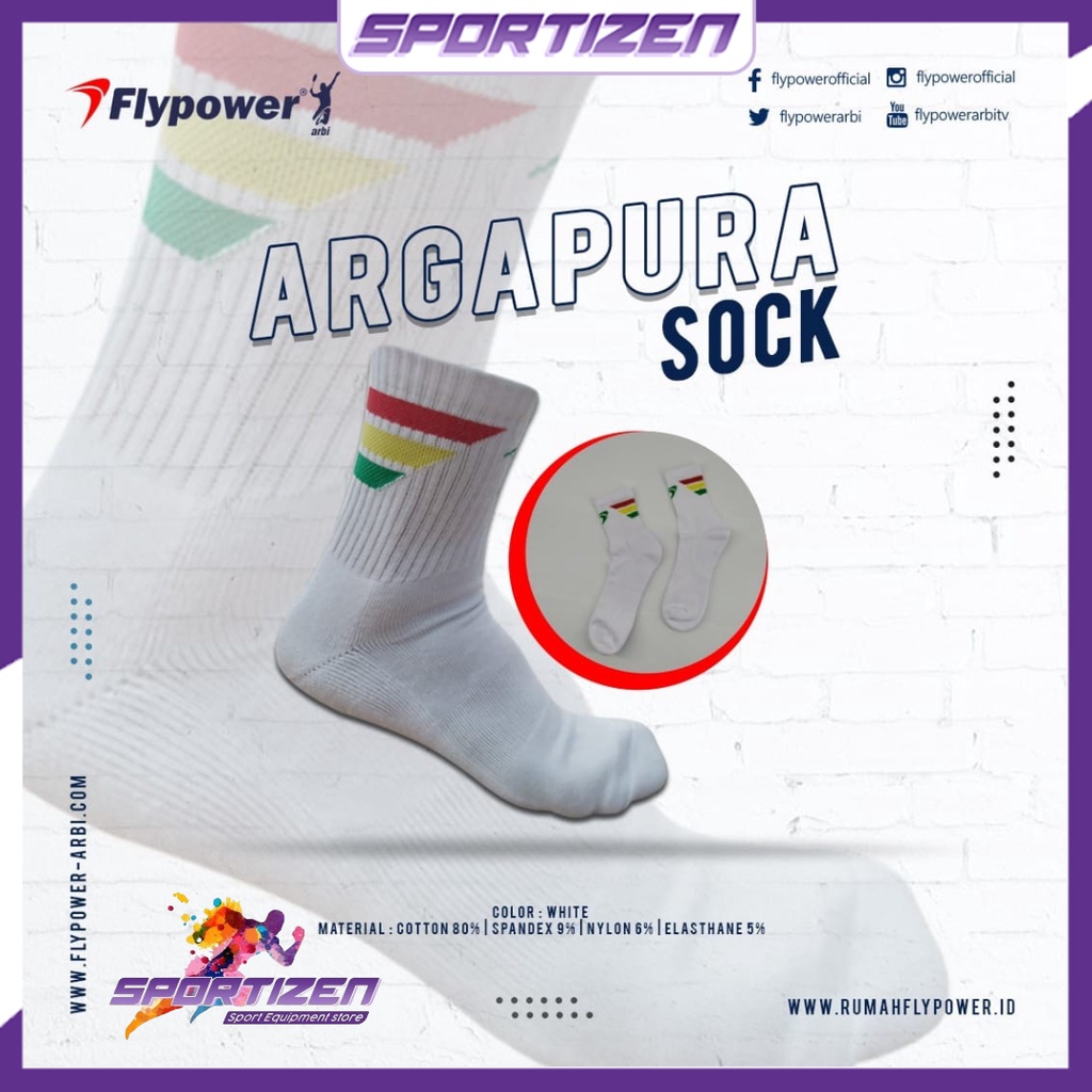 KAOS KAKI BADMINTON BULUTANGKIS FLYPOWER AGRAPURA ORIGINAL