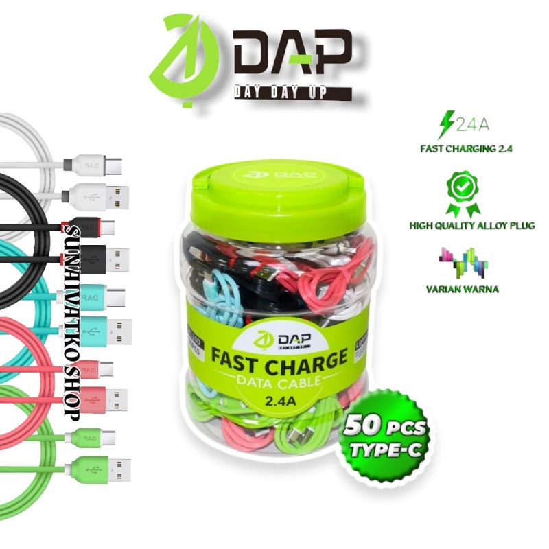 Kabel Data DAP DYT100 Kabel Charger DAP Type-C Kabel Casan DAP DYT100 Android Type C