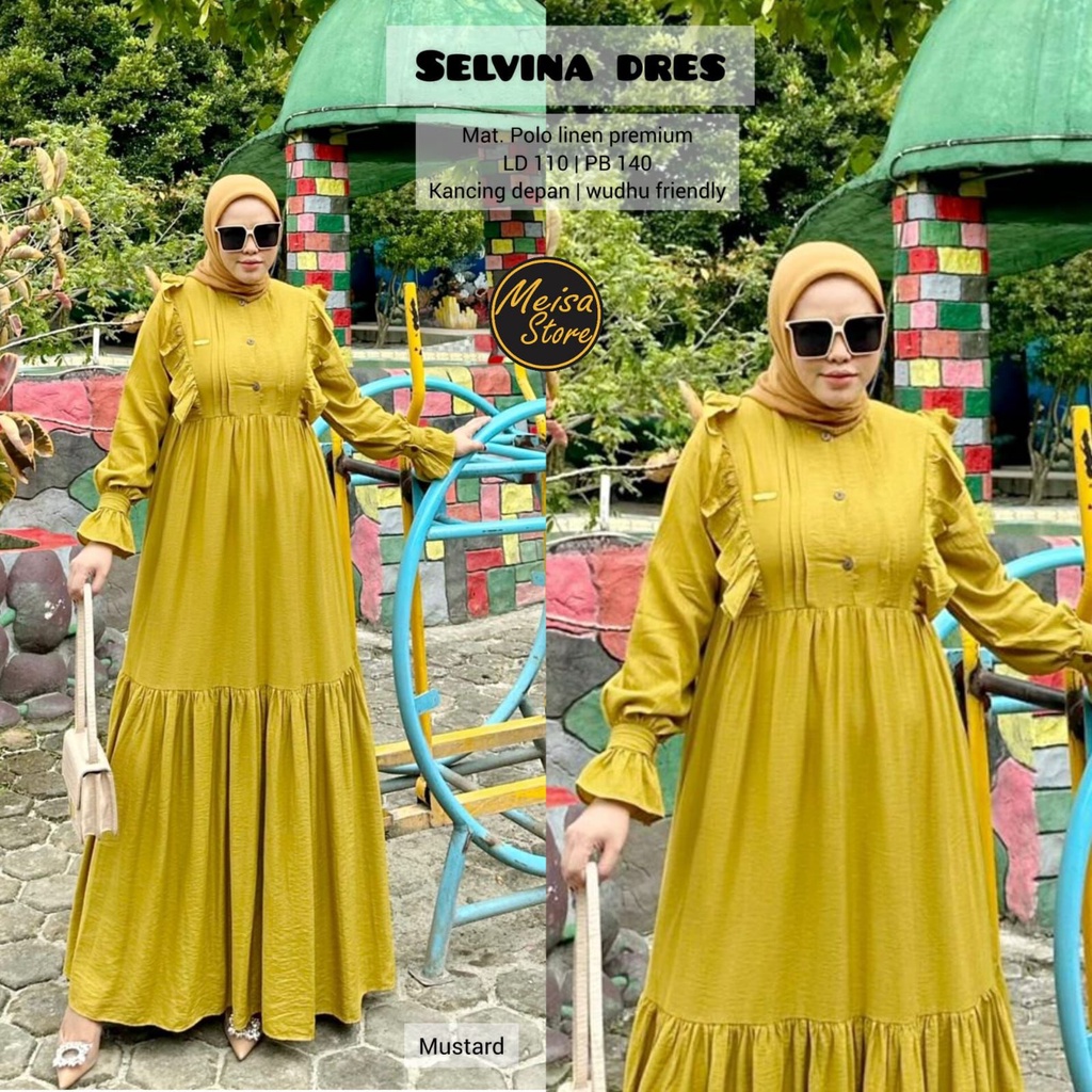 SELVINA DRESS GAMIS RUFFLE ORI BY MEISA