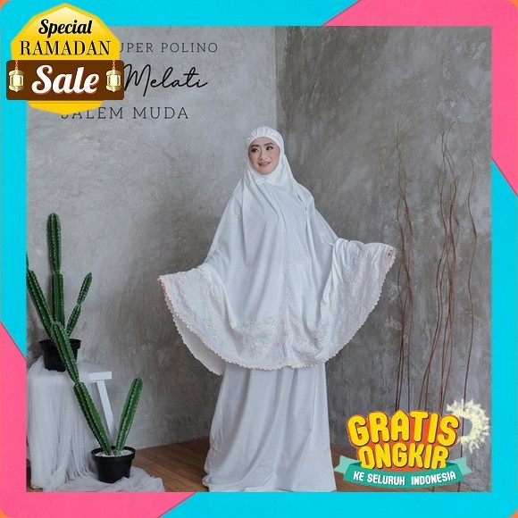 Mukena Mukena Dewasa Rayon Soraya 2 In 1 - Hijau Semem(Z2R2) Mukena Dewasa Bahan Katun Mukena Dewasa