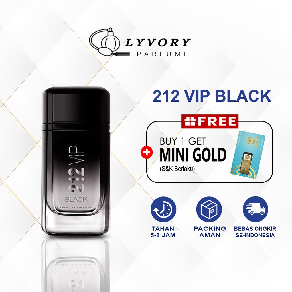 Parfum 212 VIP Black Import 100ML Extrait De Parfum EDP Original Singapore