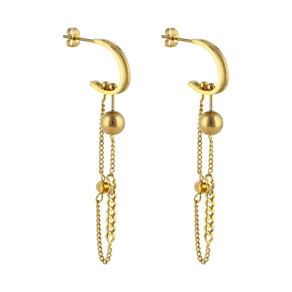 Panlandwoo - Anting Hoop Stainless Wanita Garner