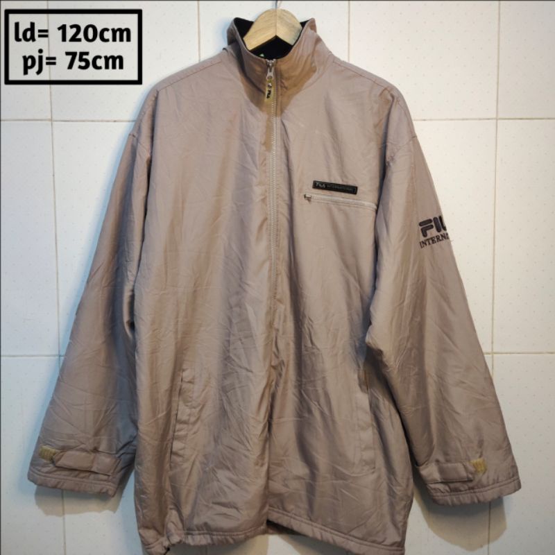 FILA preloved branded jaket pria wanita cewek cowok thrift pl bekas second jacket parasut outdoor gu