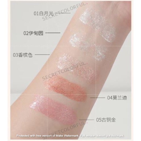 LAMEILA Glittering Liquid Eyeshadow 5 Warna Shimmer