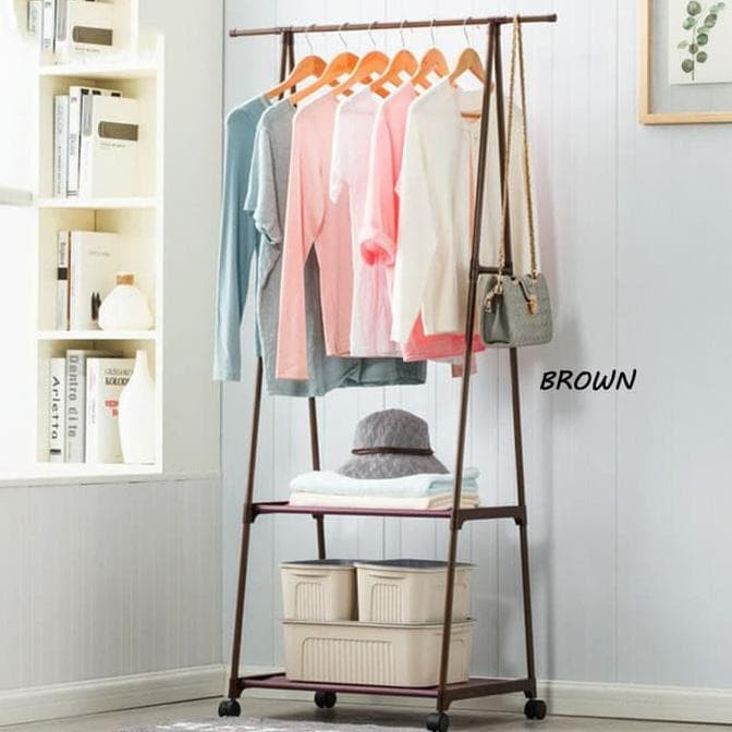 Gantungan Baju Murah Lepas Pasang Portable Gold Online Shop Besi L8L4 Best Seller Kecil Termurah Baj