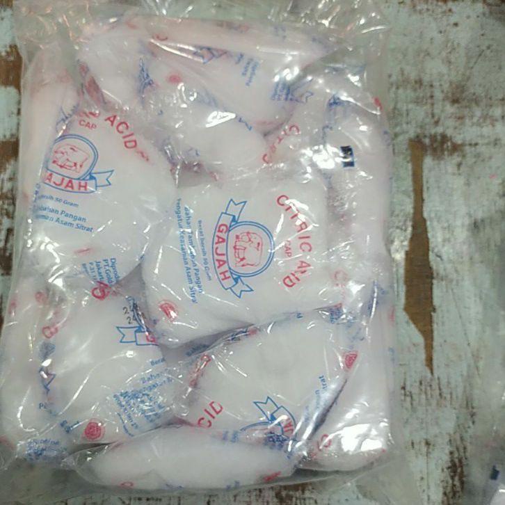 

➩ Citrun cap Gajah 1pak isi 20bungkus @50 gr - Citric Acid ֍