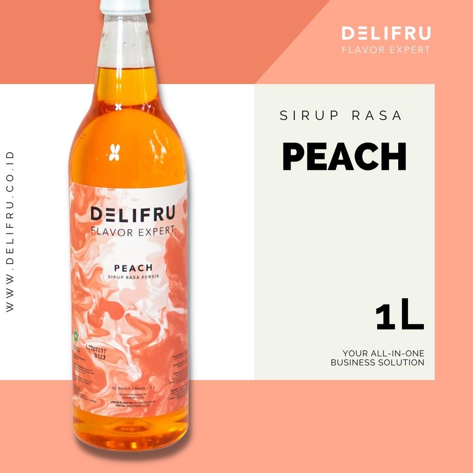 

❁ Syrup Peach Delifru 1 Liter - Sirup Persik Premium ✺