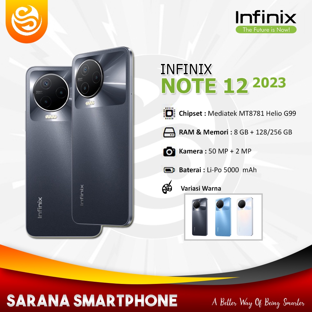 Jual Infinix Note 12 2023 8/128GB + 8/256GB Garansi Resmi | Shopee ...