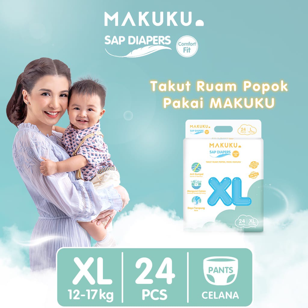 MAKUKU SAP Diapers Comfort Fit M 28 L 26 XL 24 XXL 22