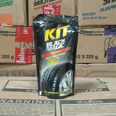 [MW.7Fe23l] SEMIR BAN PENGKILAP PELINDUNG BAN KIT BLACK MAGIC TIRE GEL POUCH 180ML
