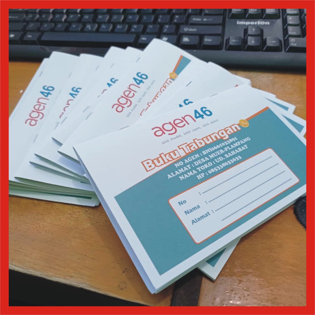 

Buku Tabungan Agen BNI 46 - Custom Cover - isi 20 Halaman
