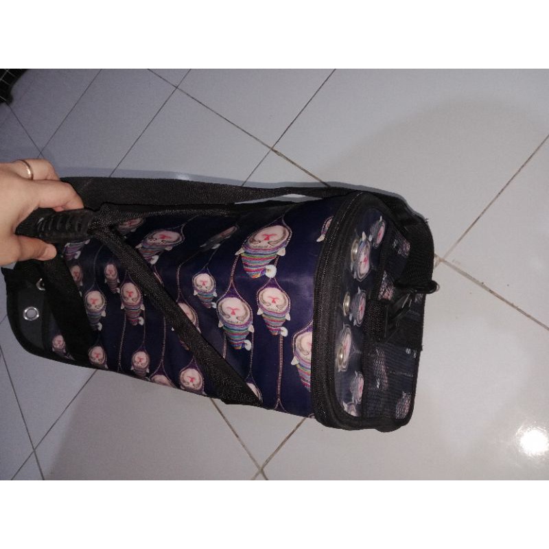 TAS HEWAN BEKAS, PRELOVED PET CARGO SELEMPANG JINJING TRAVEL BOX CAGE BAG