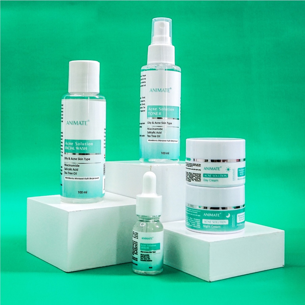 Animate Acne Solution Series 5in1 |Skincare Perawatan Wajah Untuk Jerawat